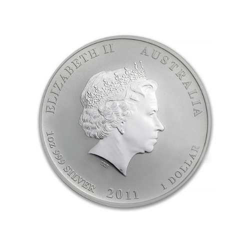 Moneda Plata Elizabeth III Australia Año del Conejo