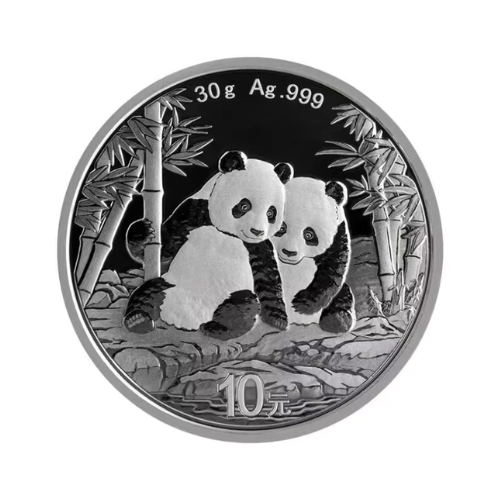 China Silver Panda 2024 – Moneda 30 g Plata Pura 999