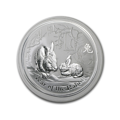 Moneda Plata Elizabeth III Australia Año del Conejo
