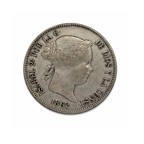 20 Reales de plata de Isabel II 1862 , Madrid