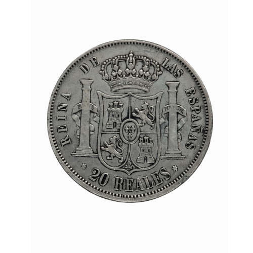 20 Reales de plata de Isabel II 1862 , Madrid